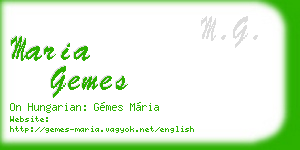 maria gemes business card